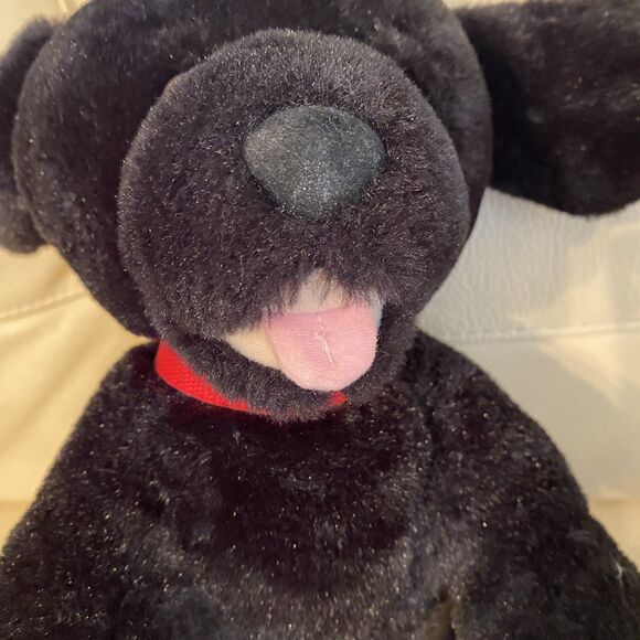 RARE Build A Bear Black Lab Puppy 25th Celebration Red Collar NEW Soft PLUSH - Picture 5 of 14